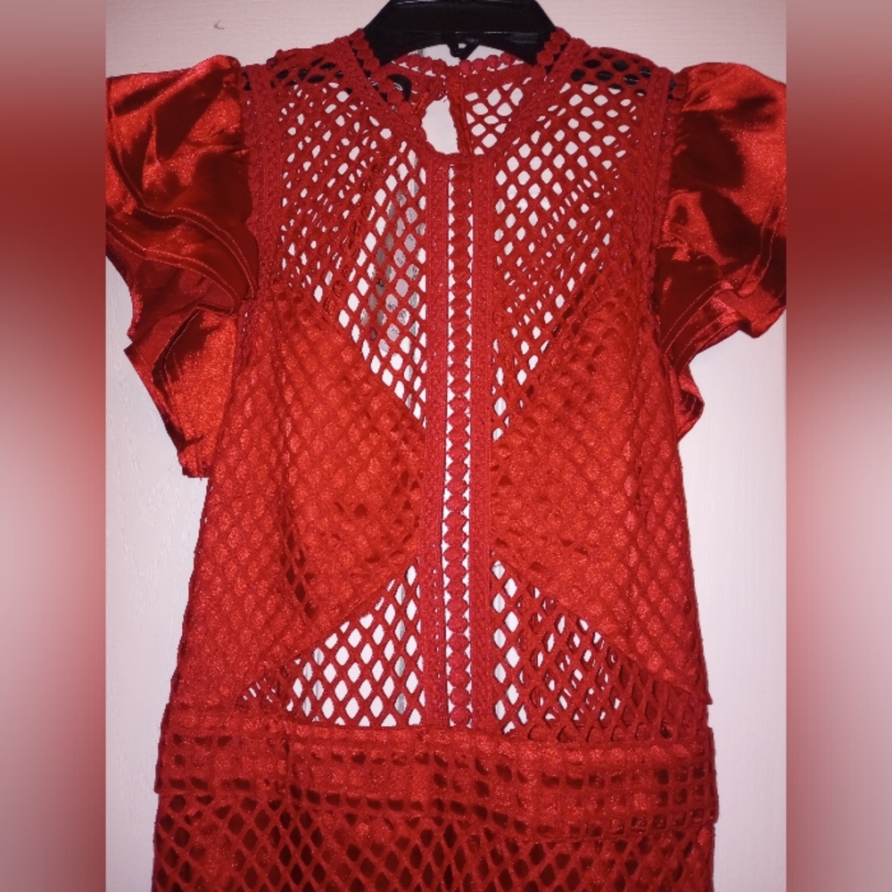 NWT bebe fishnet style mesh dress